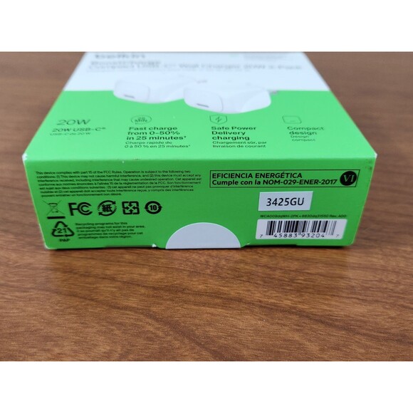 Belkin BoostCharge compact USB-C Wall Chrager 20w 2-Pack - Picture 4 of 4